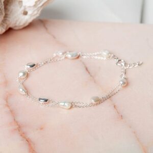 Parel armband Bracelet Pearl Athena 925 sterling zilver en zoetwaterparel Laura Design