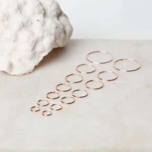 Oorbellen Hoop Earrings Anice 925 sterling zilver en 18K roségoud Laura Design