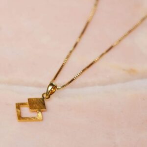 Ketting Necklace Cato 925 sterling zilver en 18K goud mat Laura Design